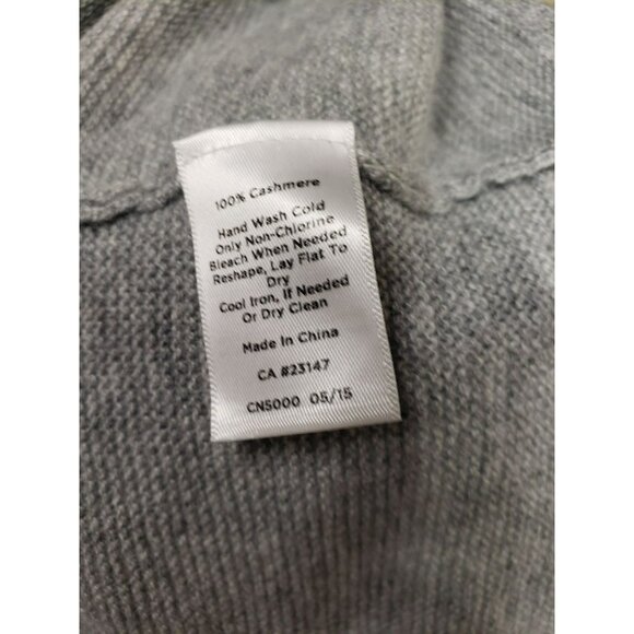 Talbots 100% Cashmere Cowl Neck Sweater, Gray, Long Sleeve, Women's Medium - Picture 3 of 9